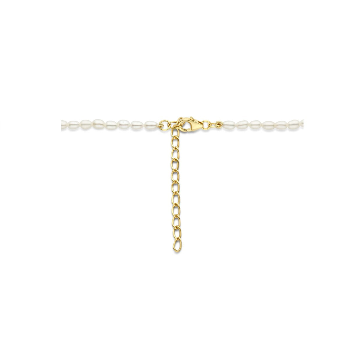 Collana in argento dorato con perle di acqua dolce – elegante combinazione di color oro e lucentezza perlata
