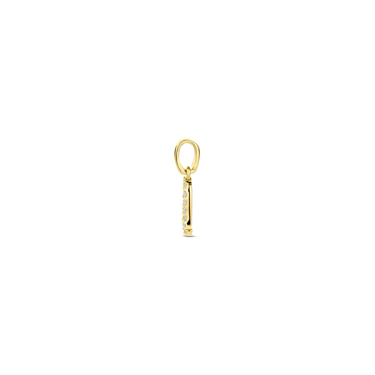 ciondolo segno zodiacale in oro giallo 14k con diamante