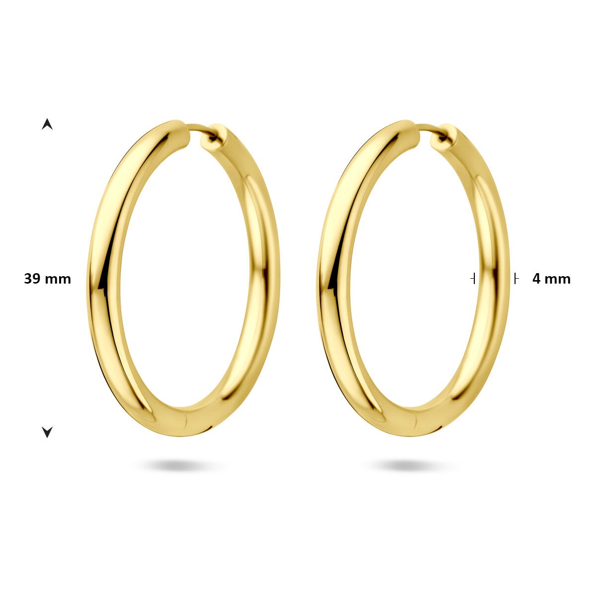 Creole placcate in oro argento 925 – 39 mm