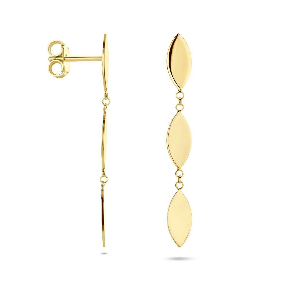orecchini pendenti 37 mm oro giallo 14K