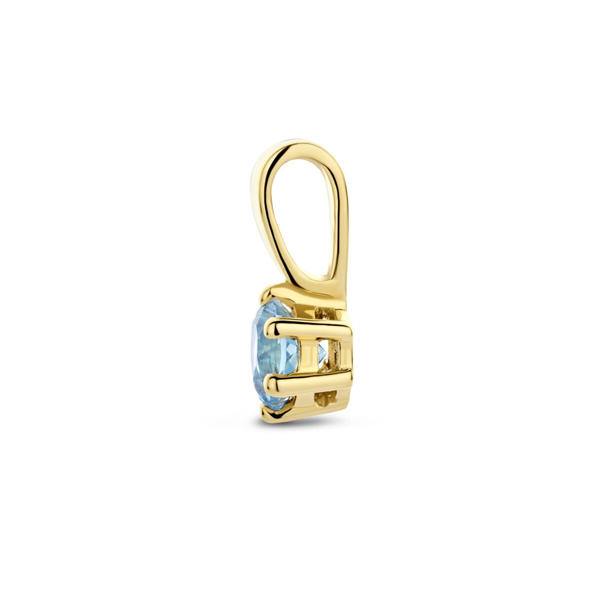 Ciondolo in Oro Giallo 9k con Topazio Blu