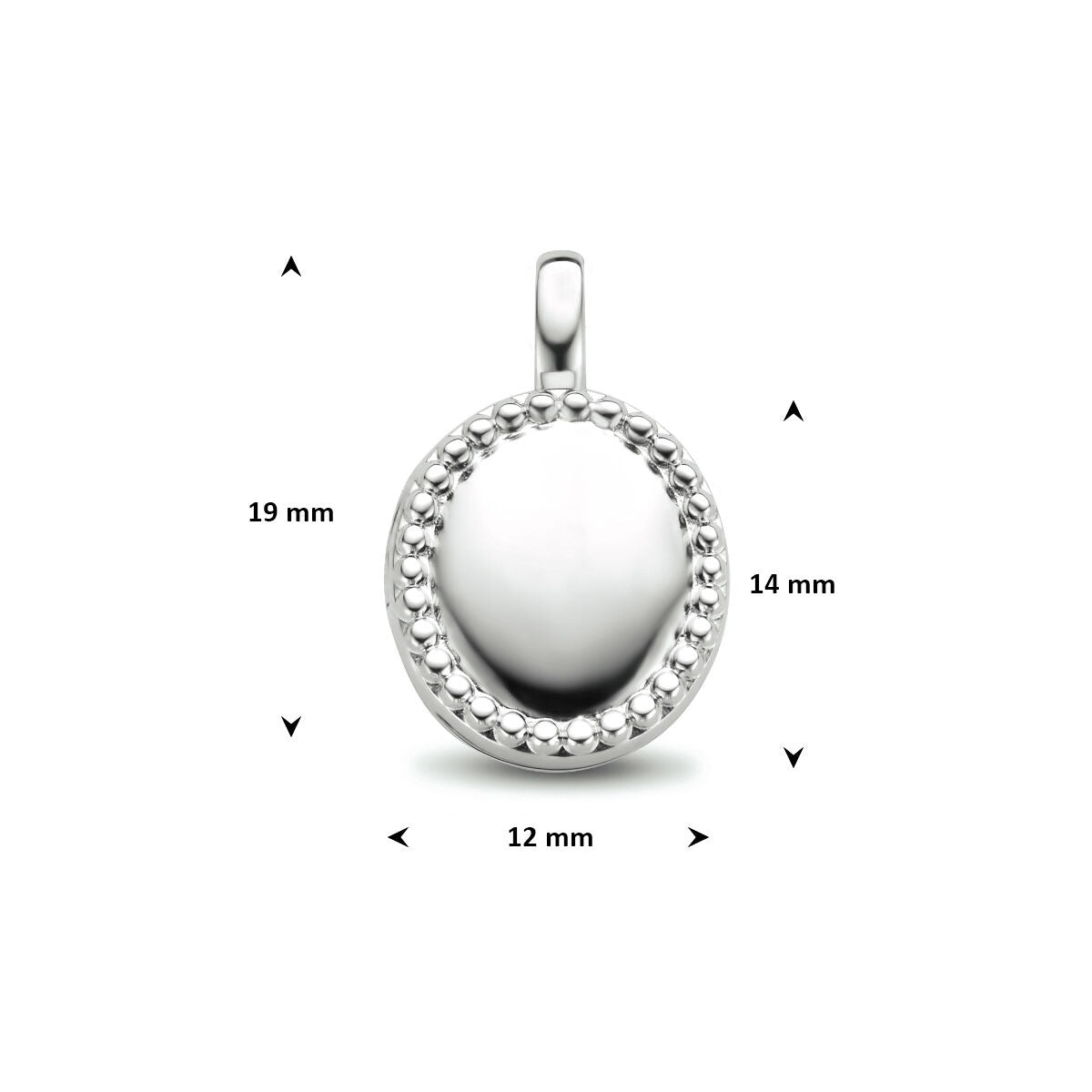 Collana in Argento con Ciondolo Medaglione Ovale