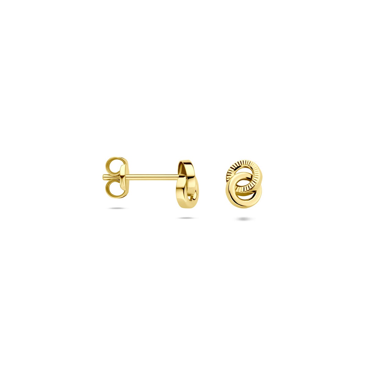 Orecchini a bottone in oro giallo 14k – 6 x 4,5 mm