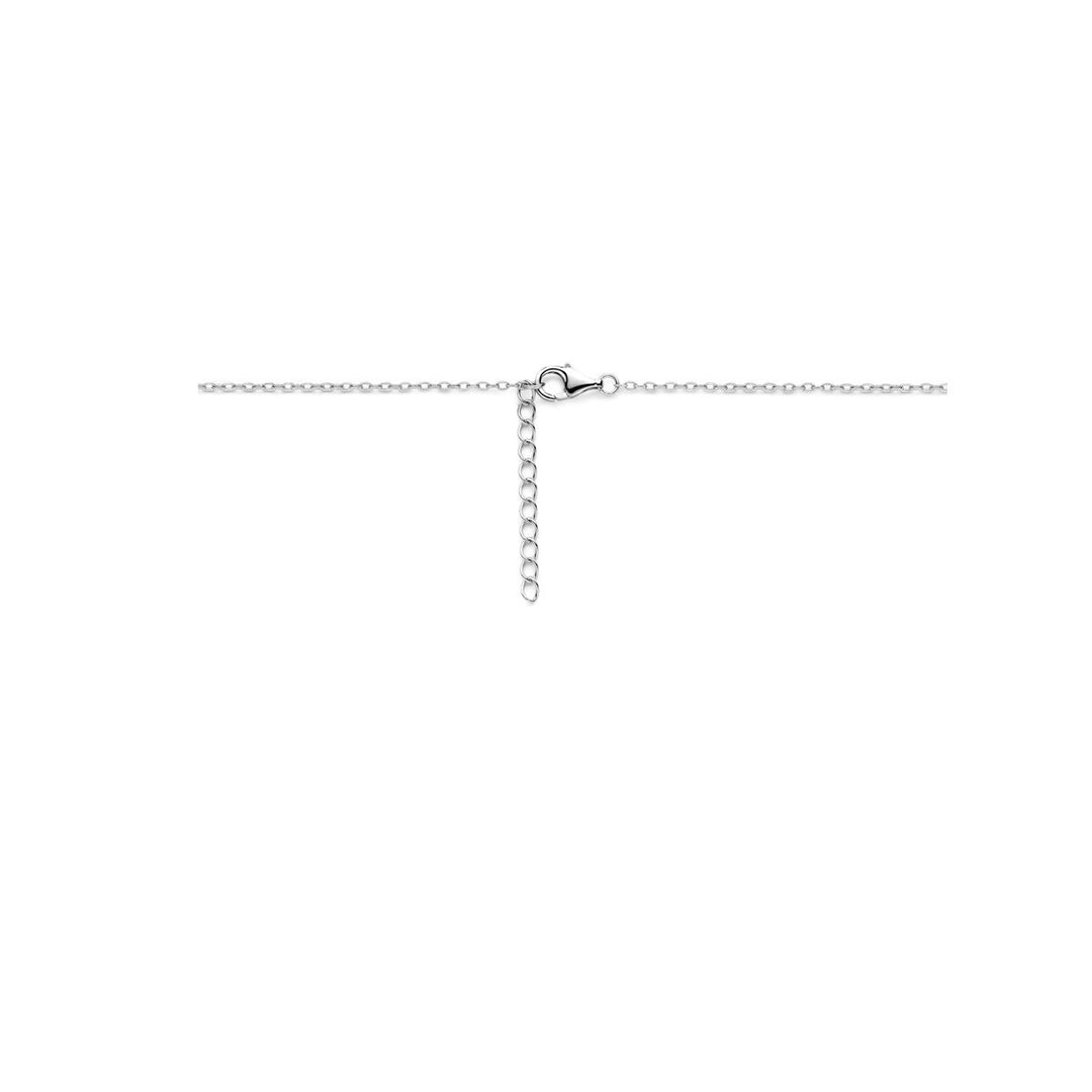 Zilveren ketting met hartje – gerhodineerd kinder collier 36 + 3 cm