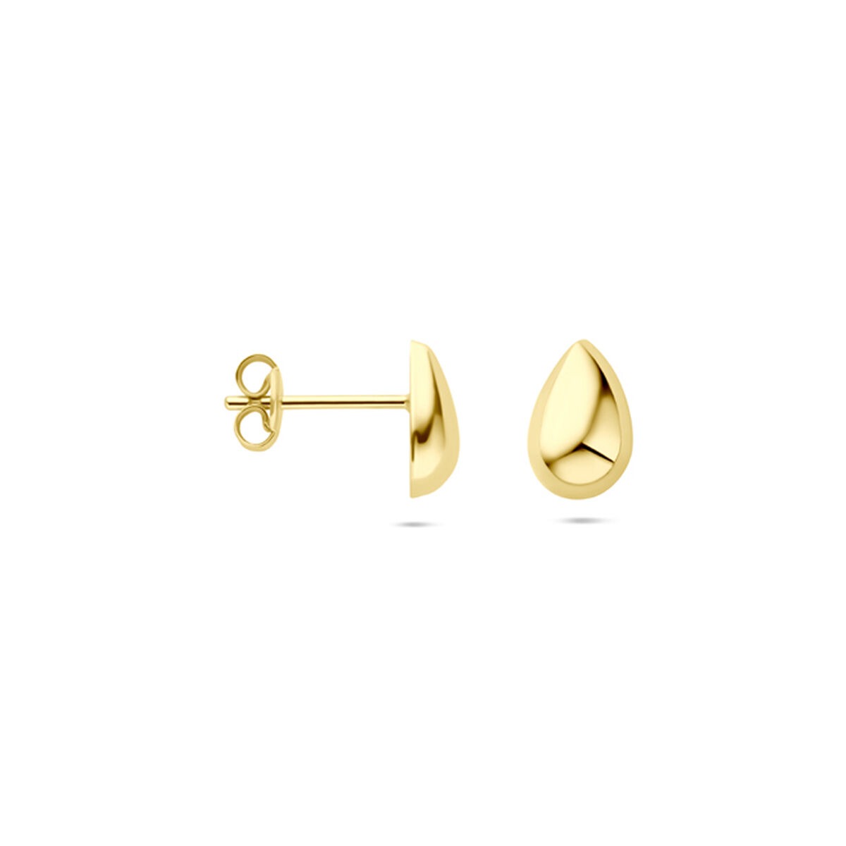 orecchini a bottone in oro giallo 14k a forma di goccia