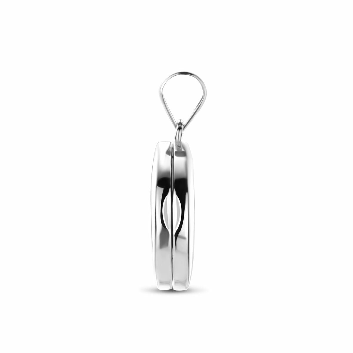 Medaglione in argento rodiato – rotondo