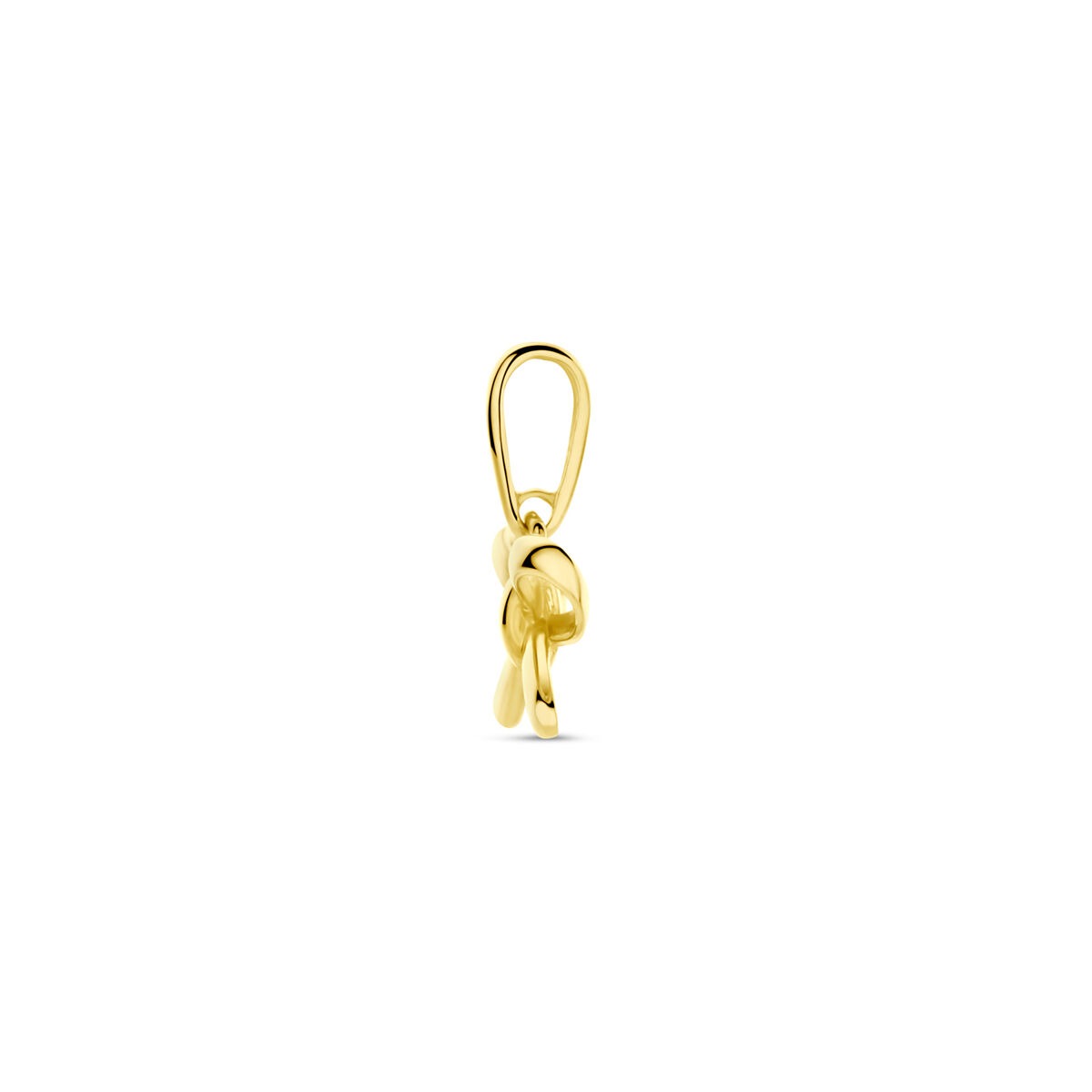 ciondolo in oro giallo 14k a forma di fiocco