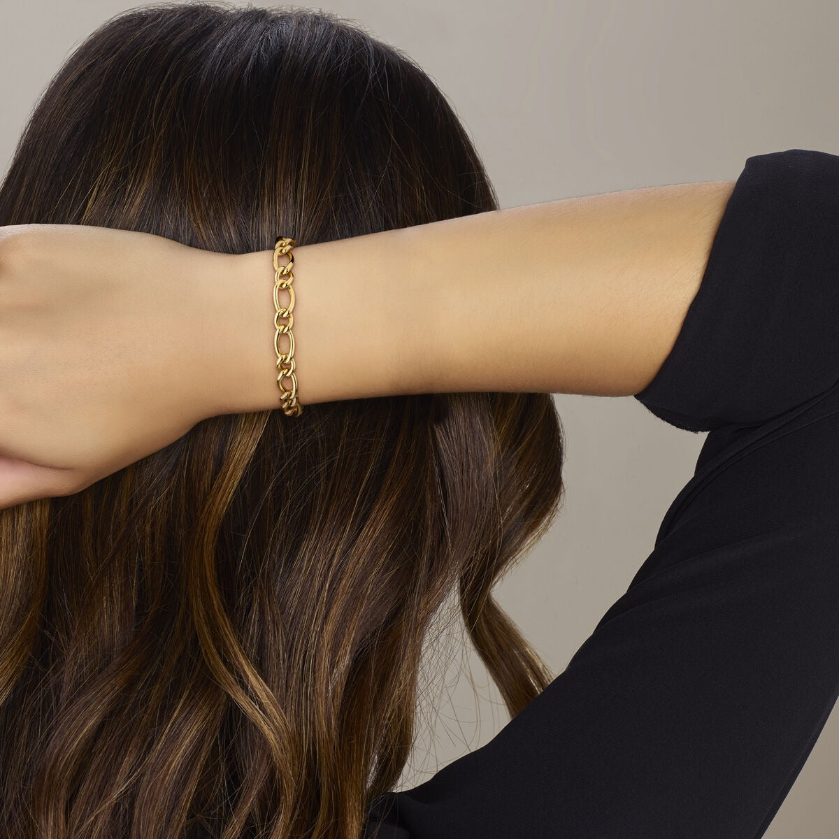 Bracciale ad ancora in oro giallo 14k 19 cm