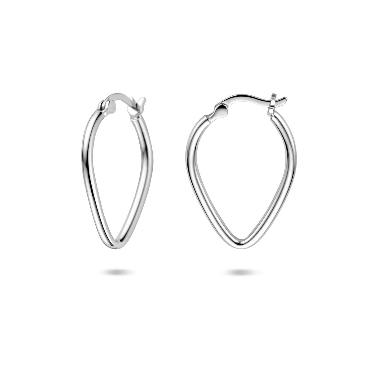 Orecchini a cerchio in argento rodiato 19,5 mm