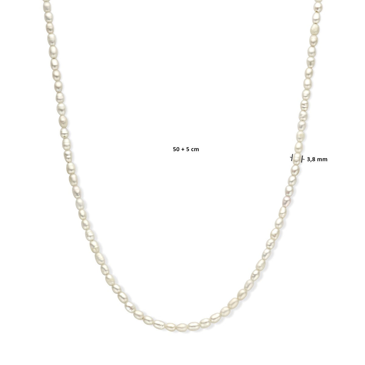 Collana da donna in argento dorato – collier con perle d'acqua dolce