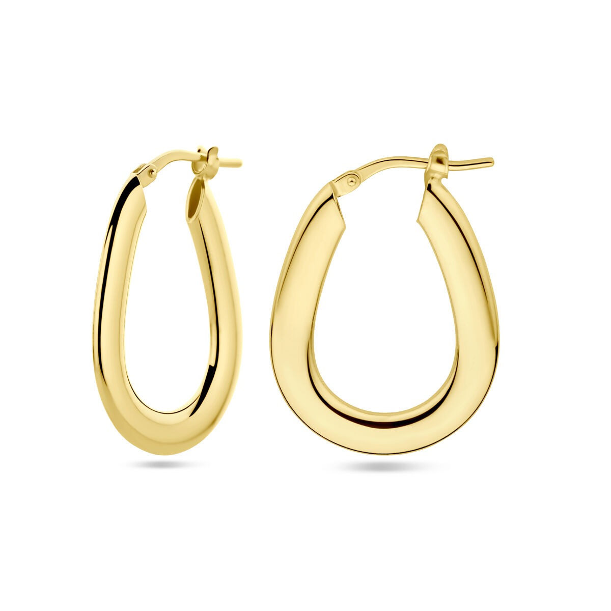 Orecchini a cerchio in argento dorato – 26.5x4 mm