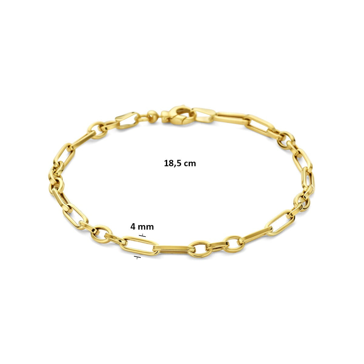 Bracciale ad ancora in oro giallo 9k – largo 4mm