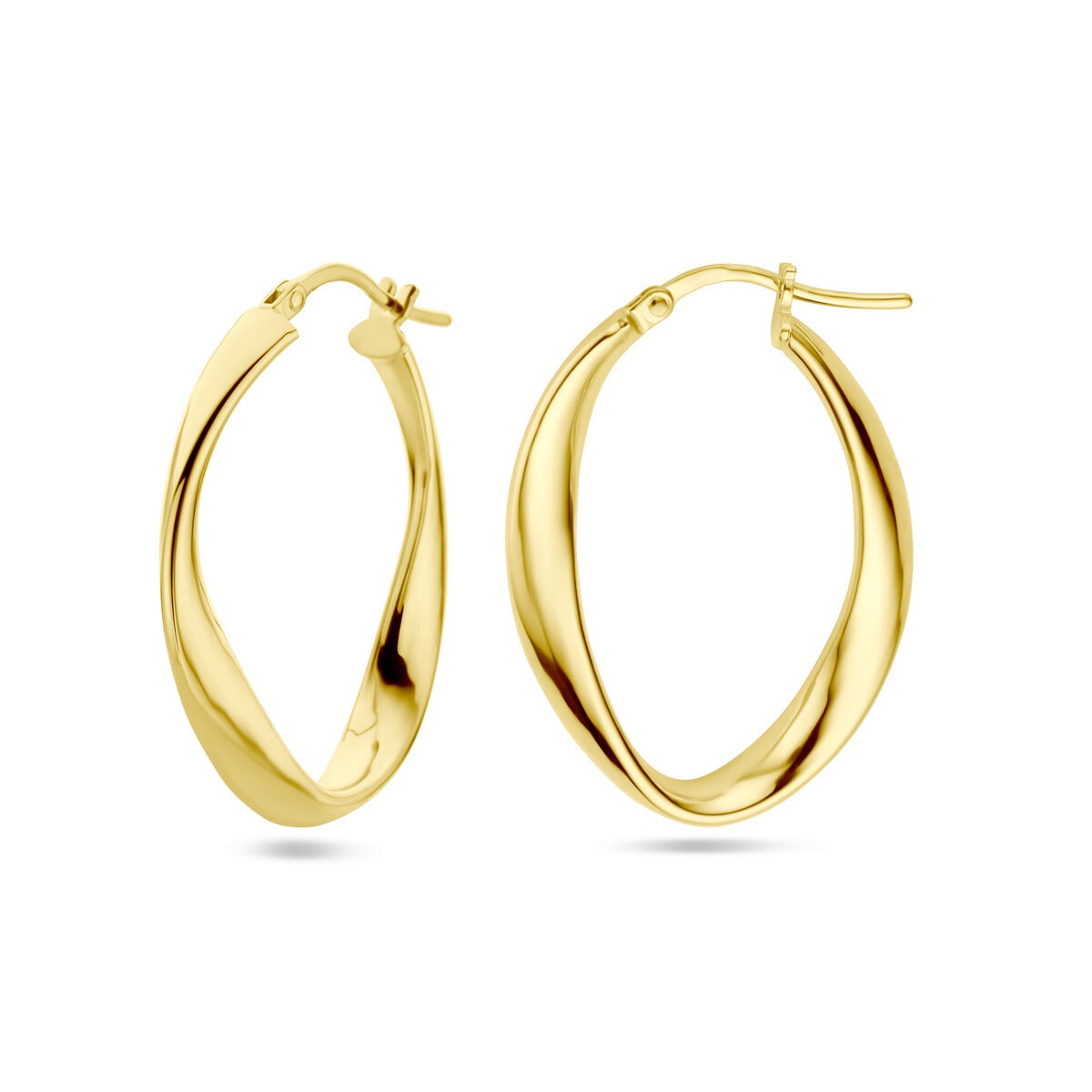 Orecchini a cerchio in argento dorato – 31x4 mm
