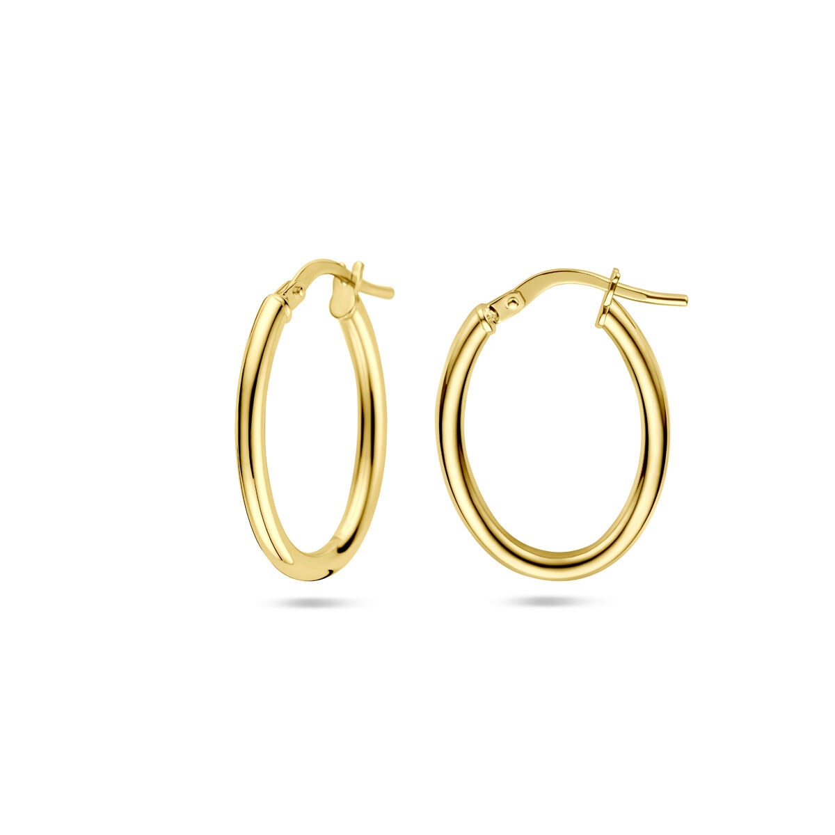 orecchini a cerchio in oro giallo 14k con anima d'argento – Silgold