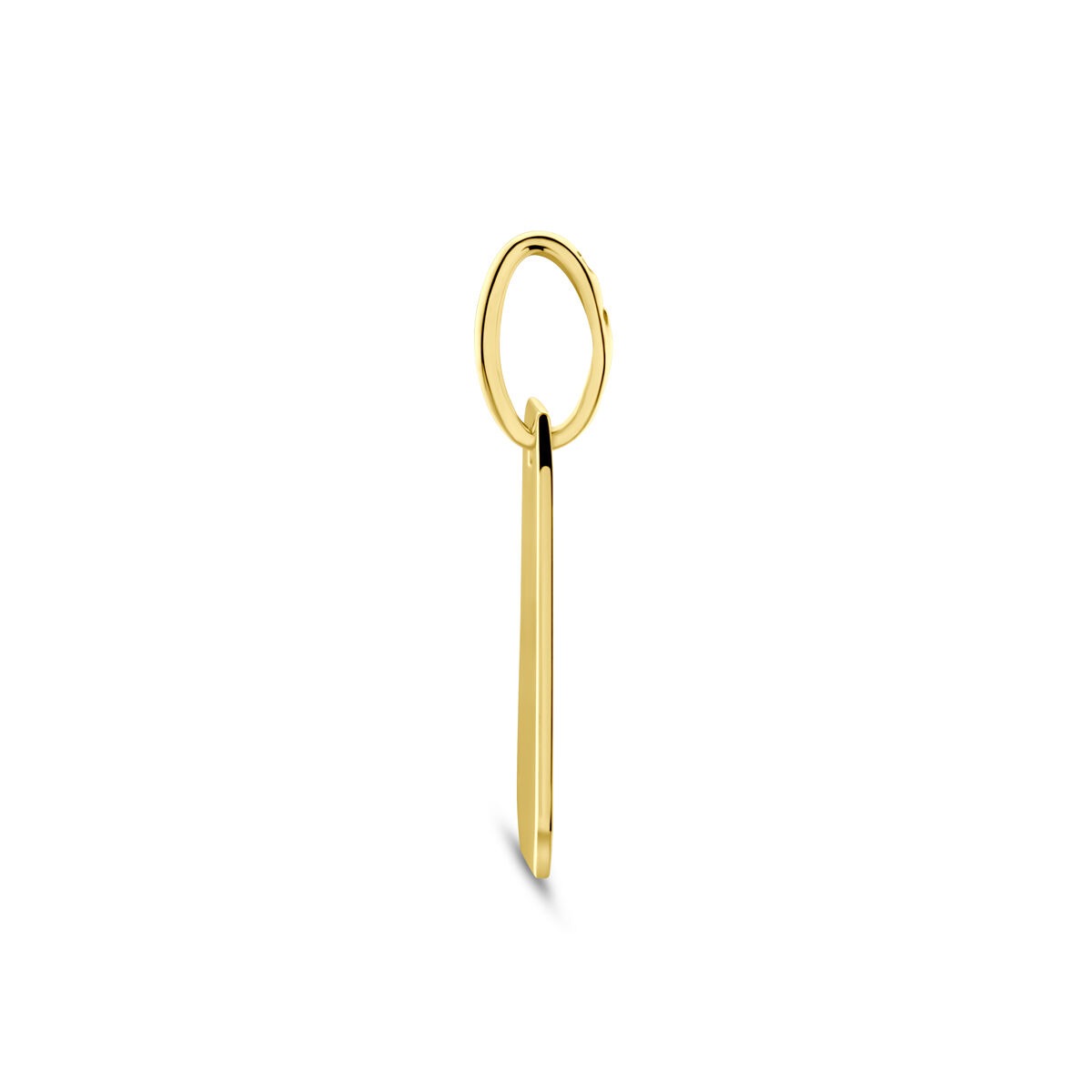 Ciondolo da incisione in oro giallo 14K – ciondolo rettangolare da donna dalla semplicità senza tempo