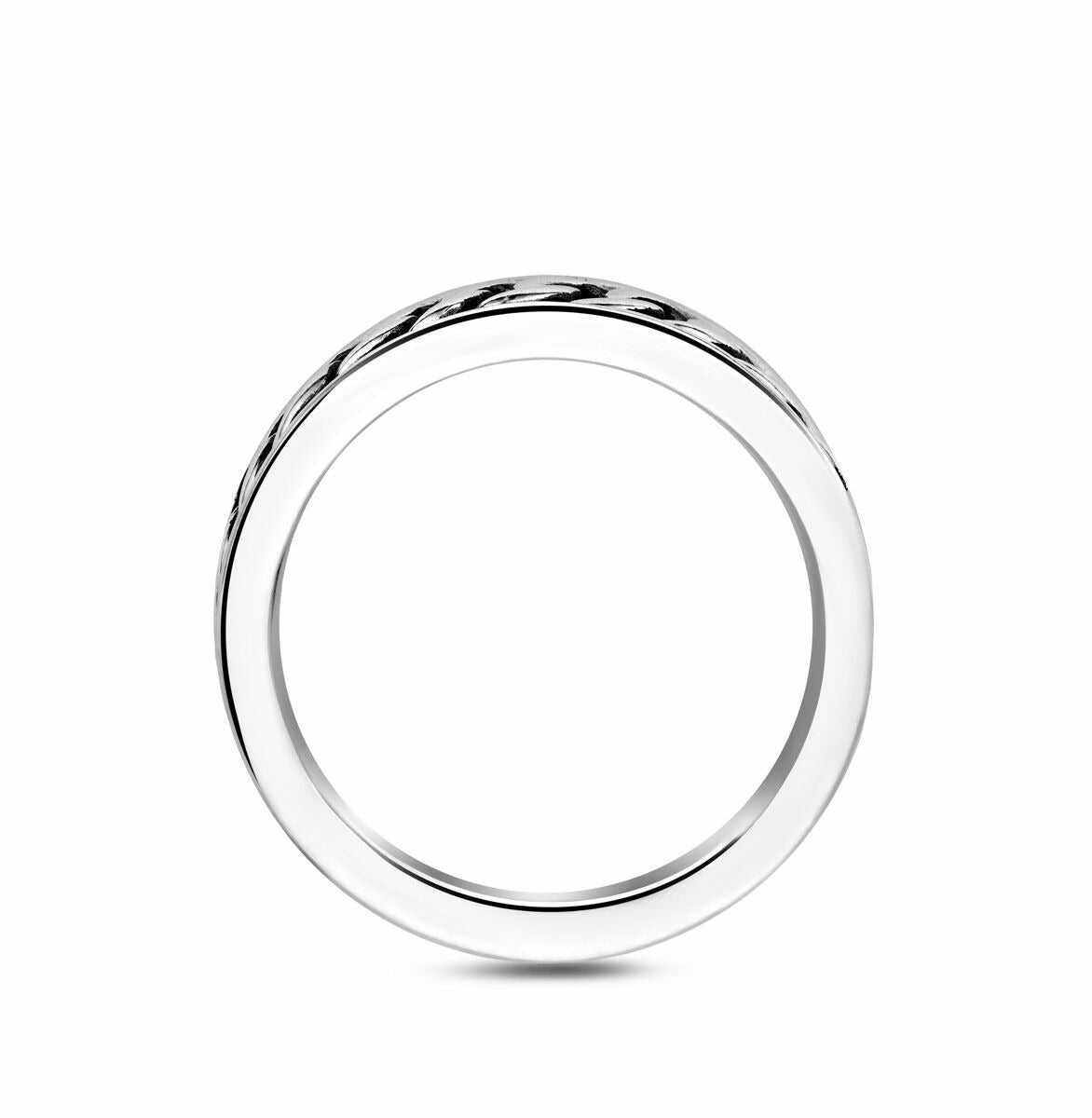 Anello da uomo in argento ossidato – robusto anello in argento 925 con finitura caratteristica