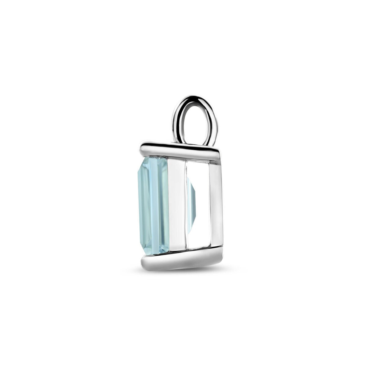 Ciondolo in argento con topazio sky blue – argento 925 rodiato, 14,5 x 8,5 mm