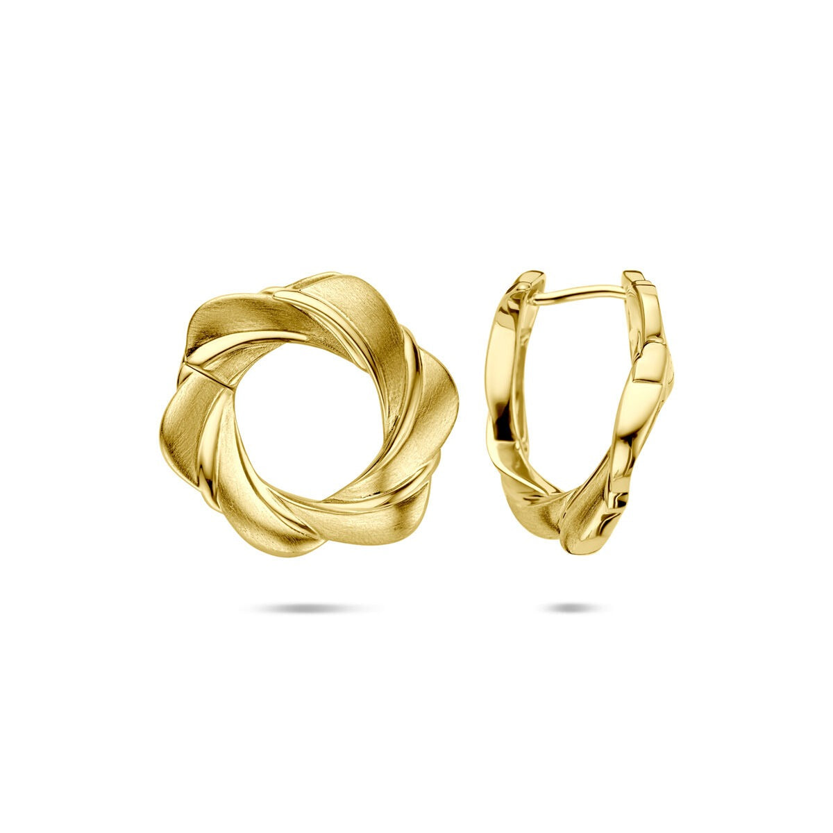 Orecchini a cerchio placcati in argento dorato – argento 925