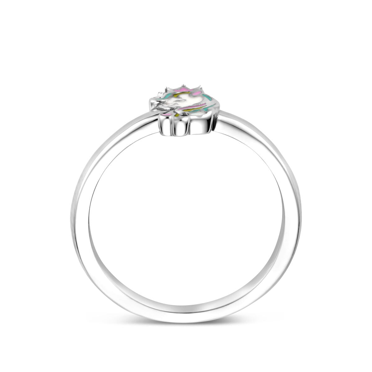 Anello da bambino in argento con unicorno – argento 925 rodiato