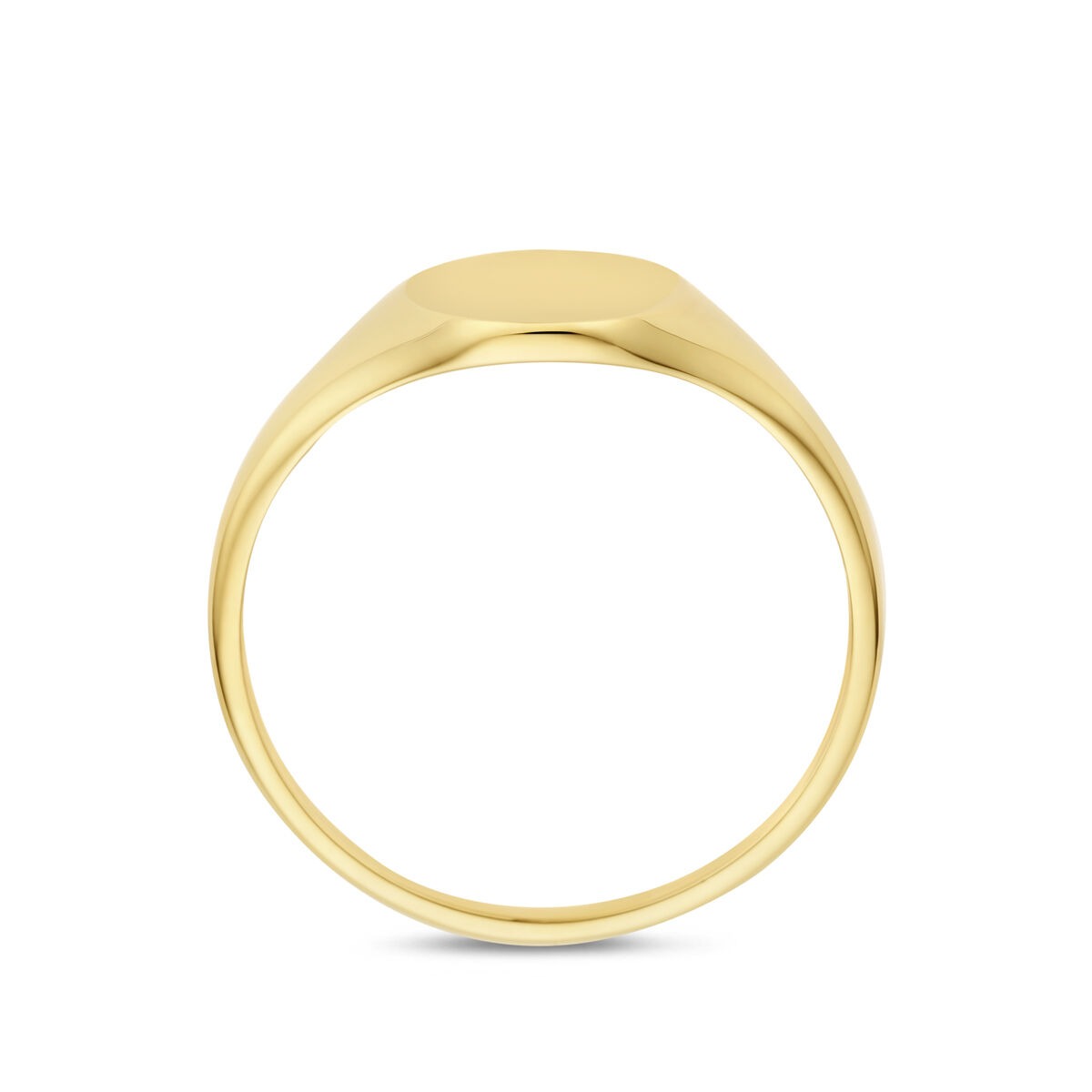 Anello da incisione 9k oro giallo ovale – Anello sigillo da donna senza pietra