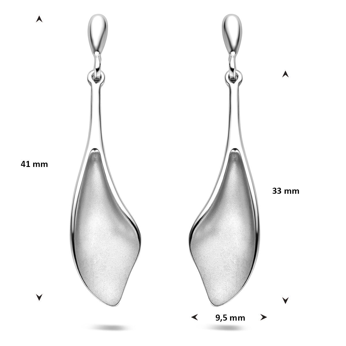 Orecchini pendenti in argento – argento 925 rodiato
