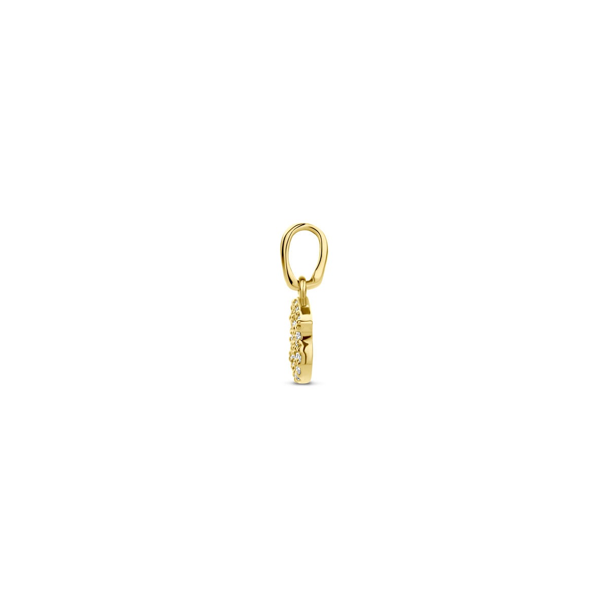 ciondolo segno zodiacale in oro giallo 14k con diamante