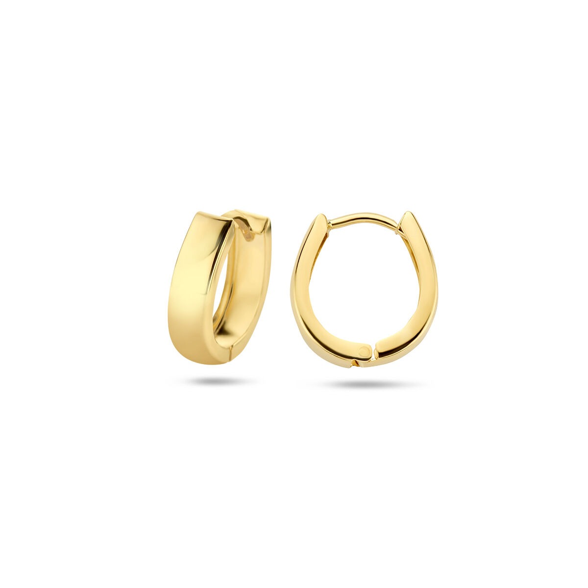Orecchini a clip stampati in oro giallo – 14k
