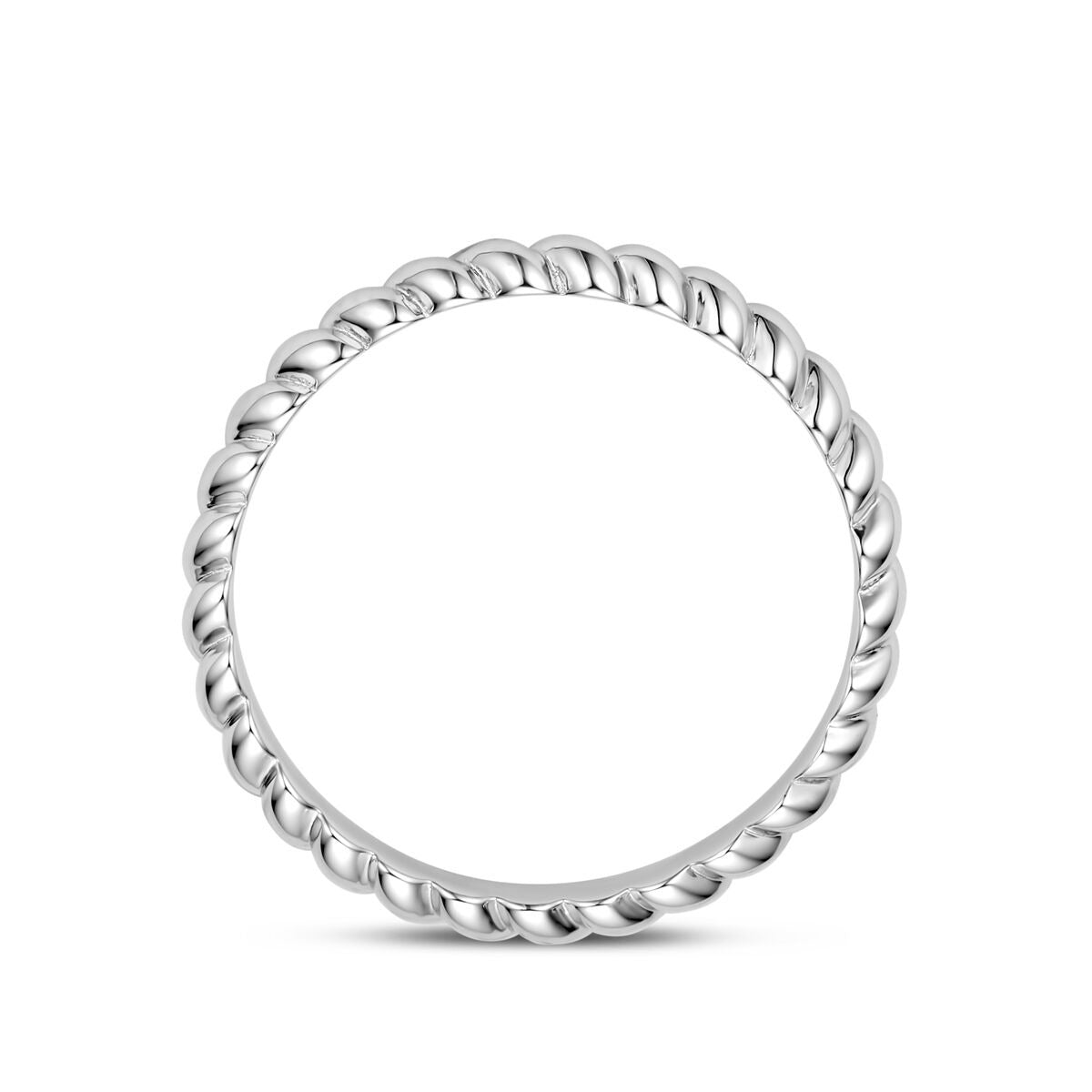 Anello da donna in argento – Argento 925 placcato rodio, 3mm