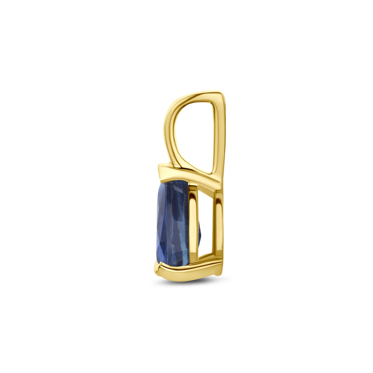 Ciondolo in oro giallo 14k con zaffiro