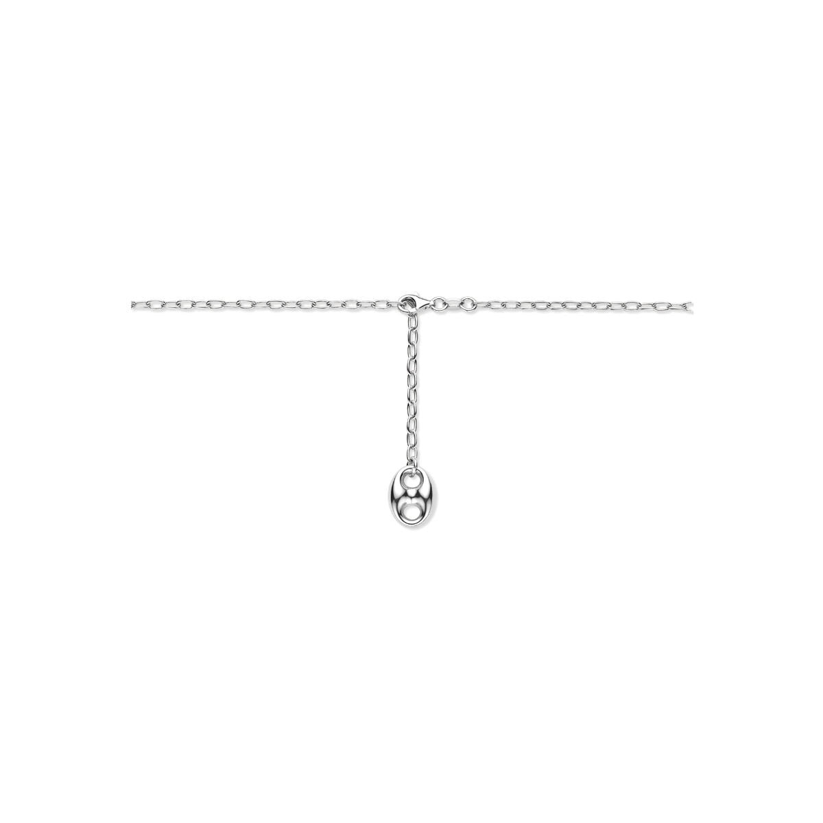 Collana in argento 925 con ciondolo chicco di caffè
