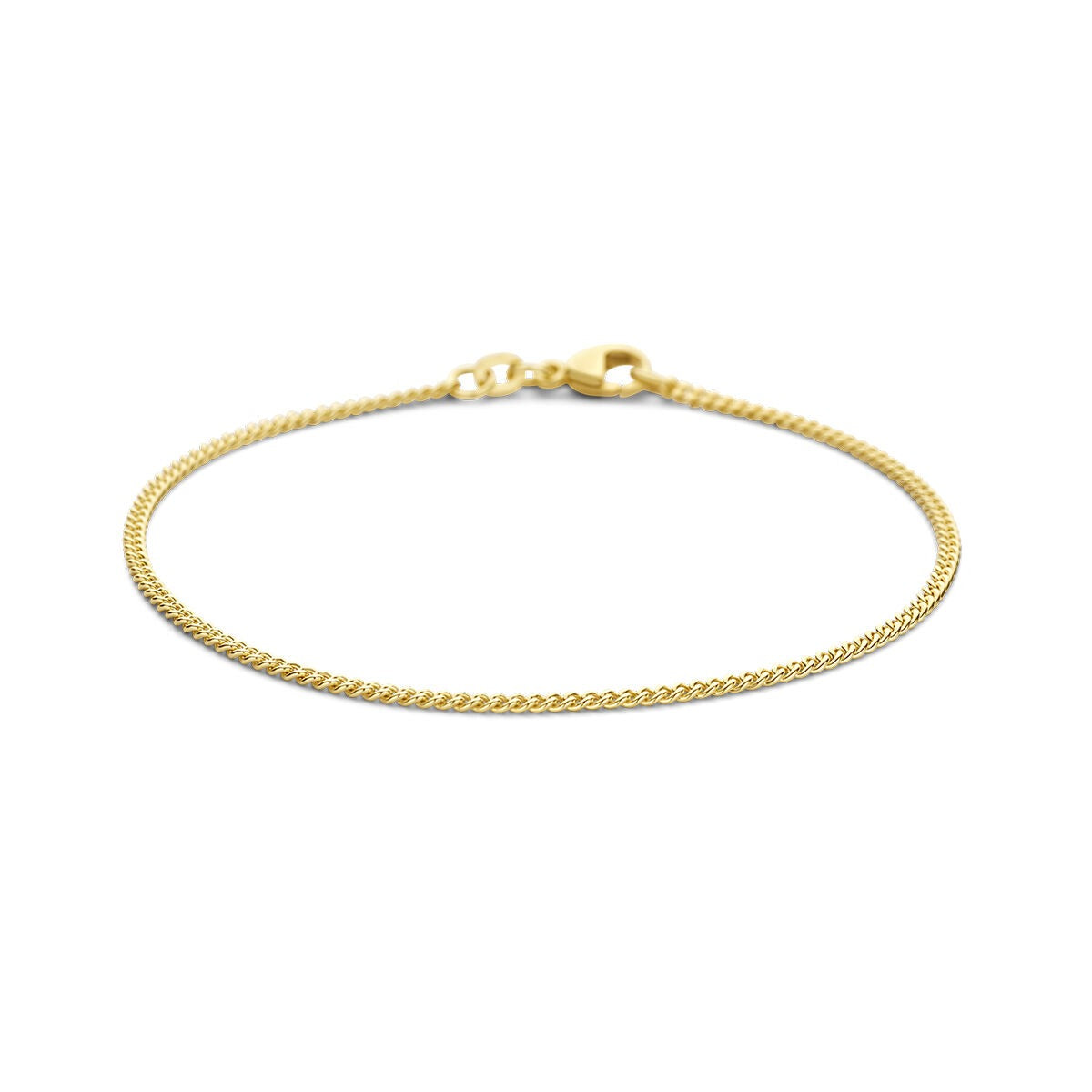 Collana a maglia gourmette in oro giallo 14k unisex