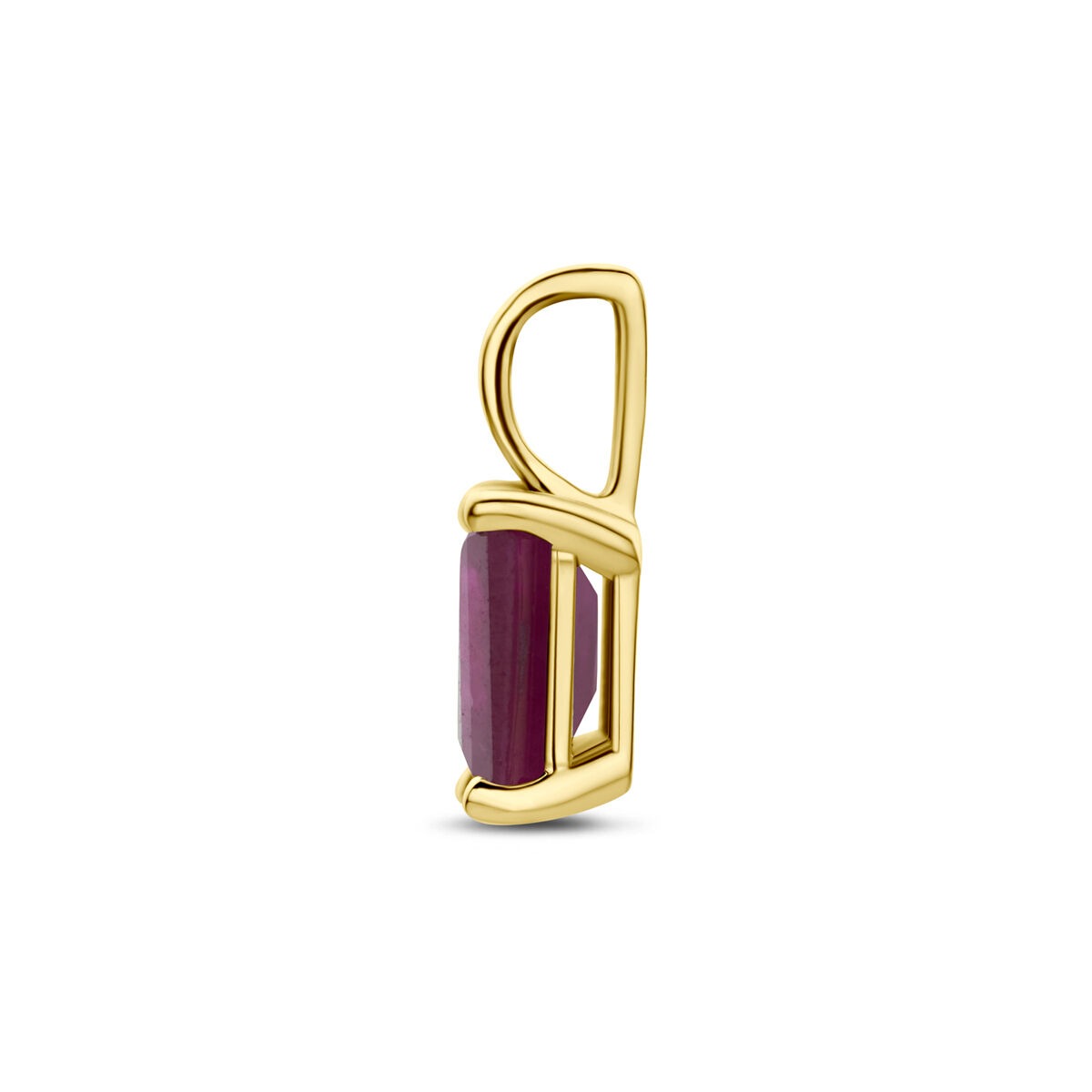 Ciondolo in oro giallo 14k con rubino