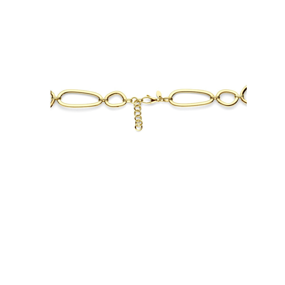 Collana in oro giallo 14k con struttura a maglie larghe