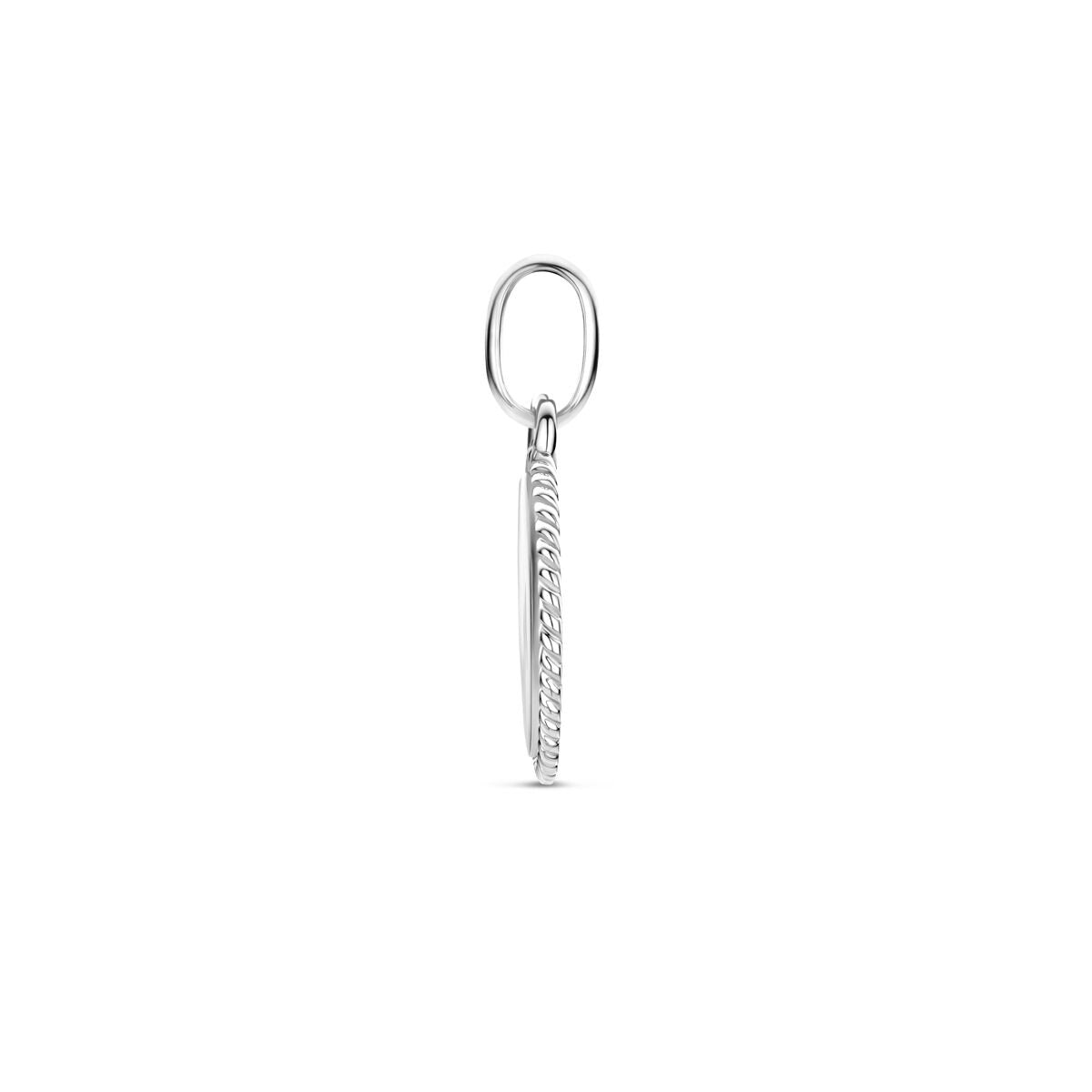 Ciondolo Incisione Rotondo in Argento Rodiato – 19,5mm