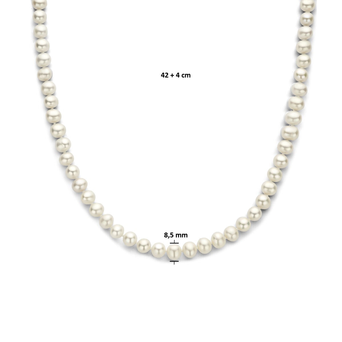 Collana in argento con perle d'acqua dolce – argento 925 rodiato