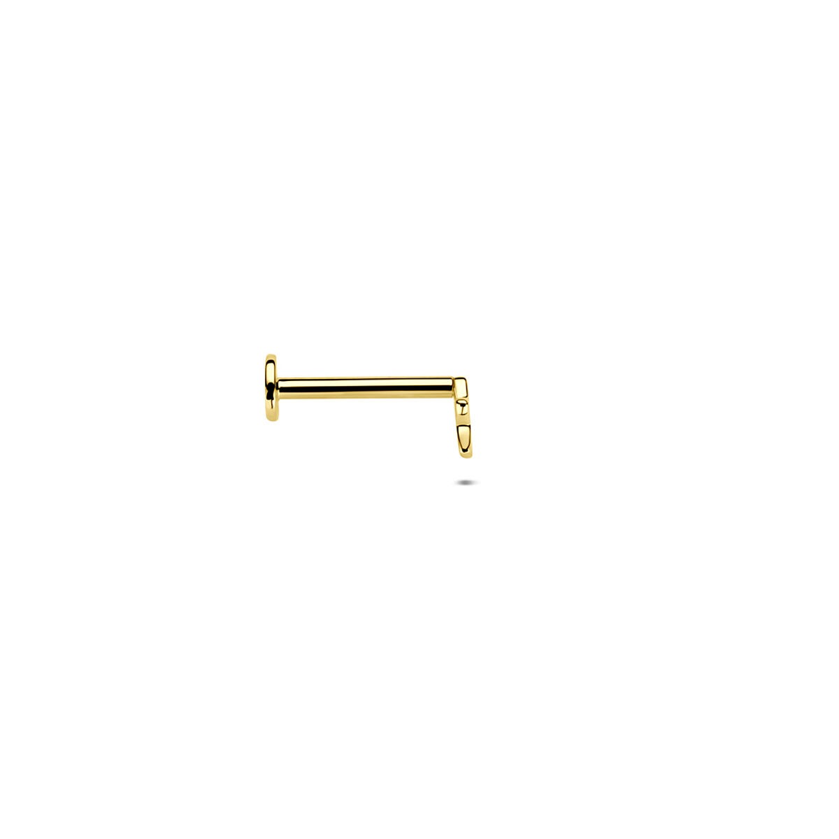 Piercing flat back in oro giallo 14k a forma di stella – radioso e discreto
