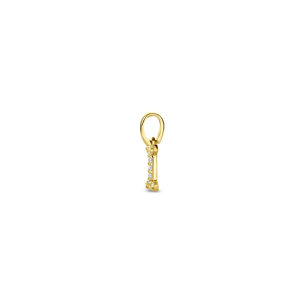 Ciondolo segno zodiacale in oro giallo 14k con diamante