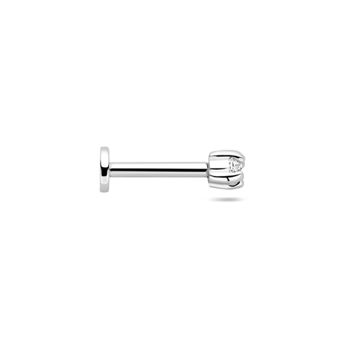 Piercing Flat Back in Argento con Zirconia – Argento 925 Rodiato