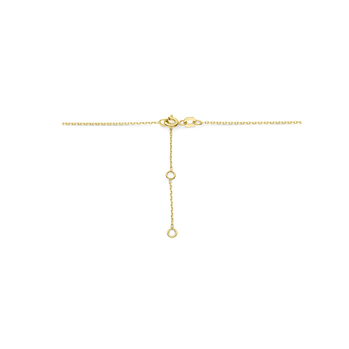 collana in oro giallo 14k con cuore e zircone