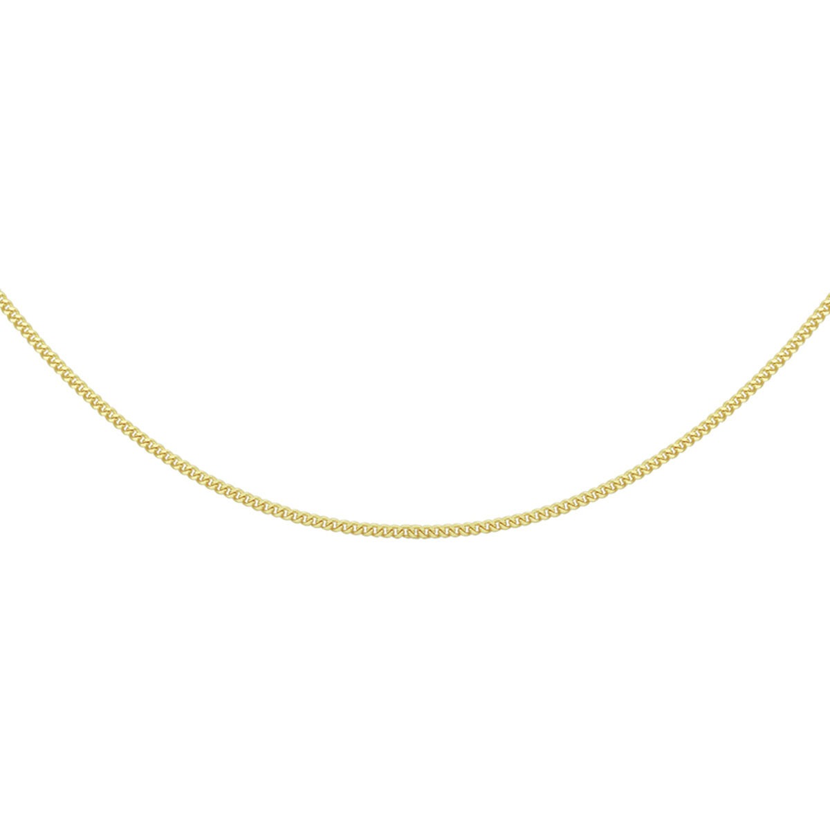 18k geelgouden ketting met geslepen gourmette schakels, glanzende afwerking en een soepele uitstraling.