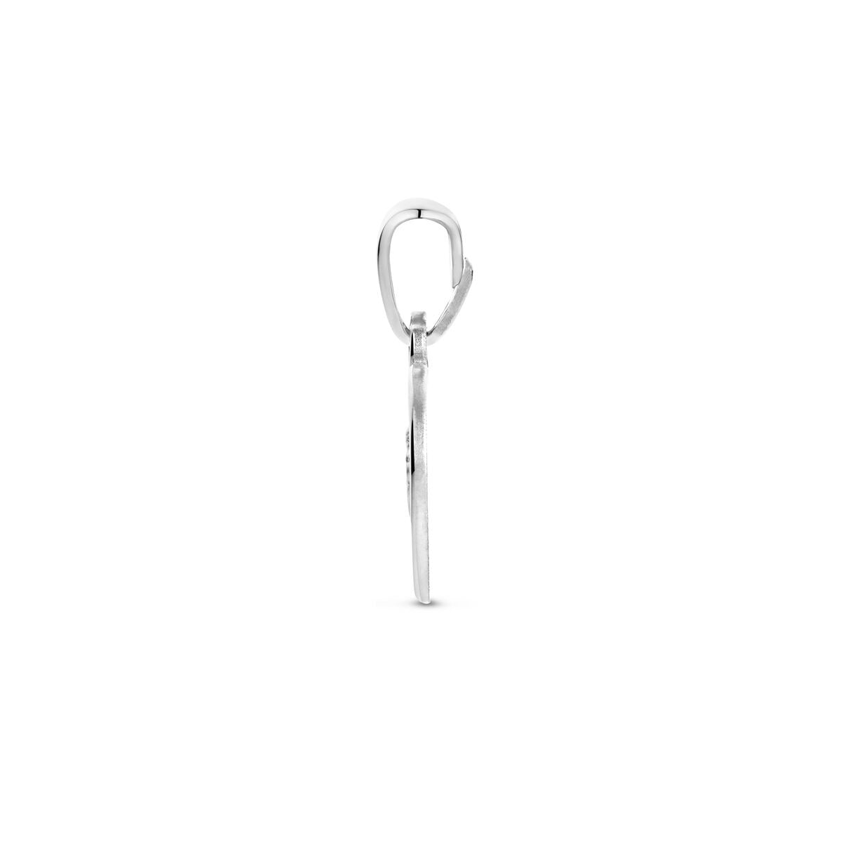 Ciondolo cuore in argento – argento 925 rodiato con finitura lucida/opaca