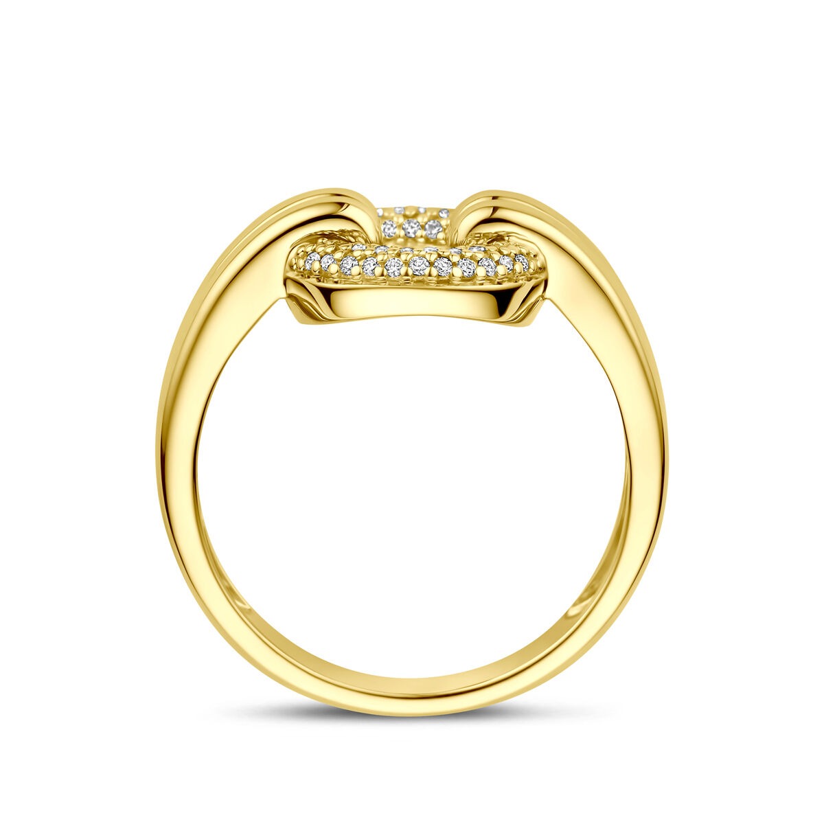 Anello da donna in oro con diamante – oro giallo 14k
