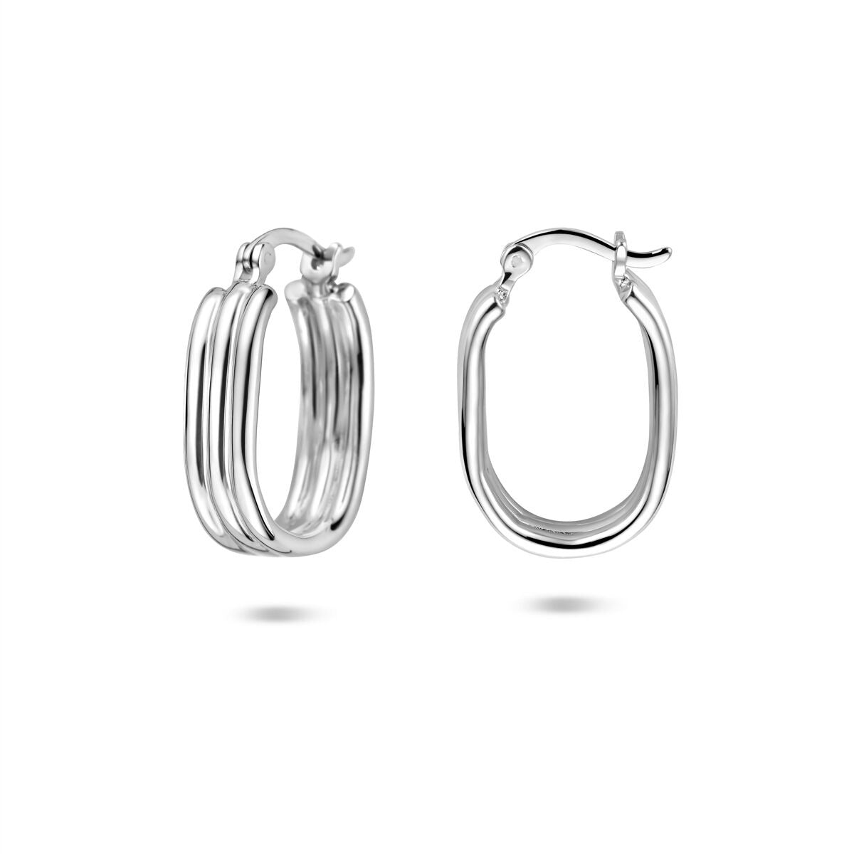 Orecchini a cerchio in argento rodiato 17 mm