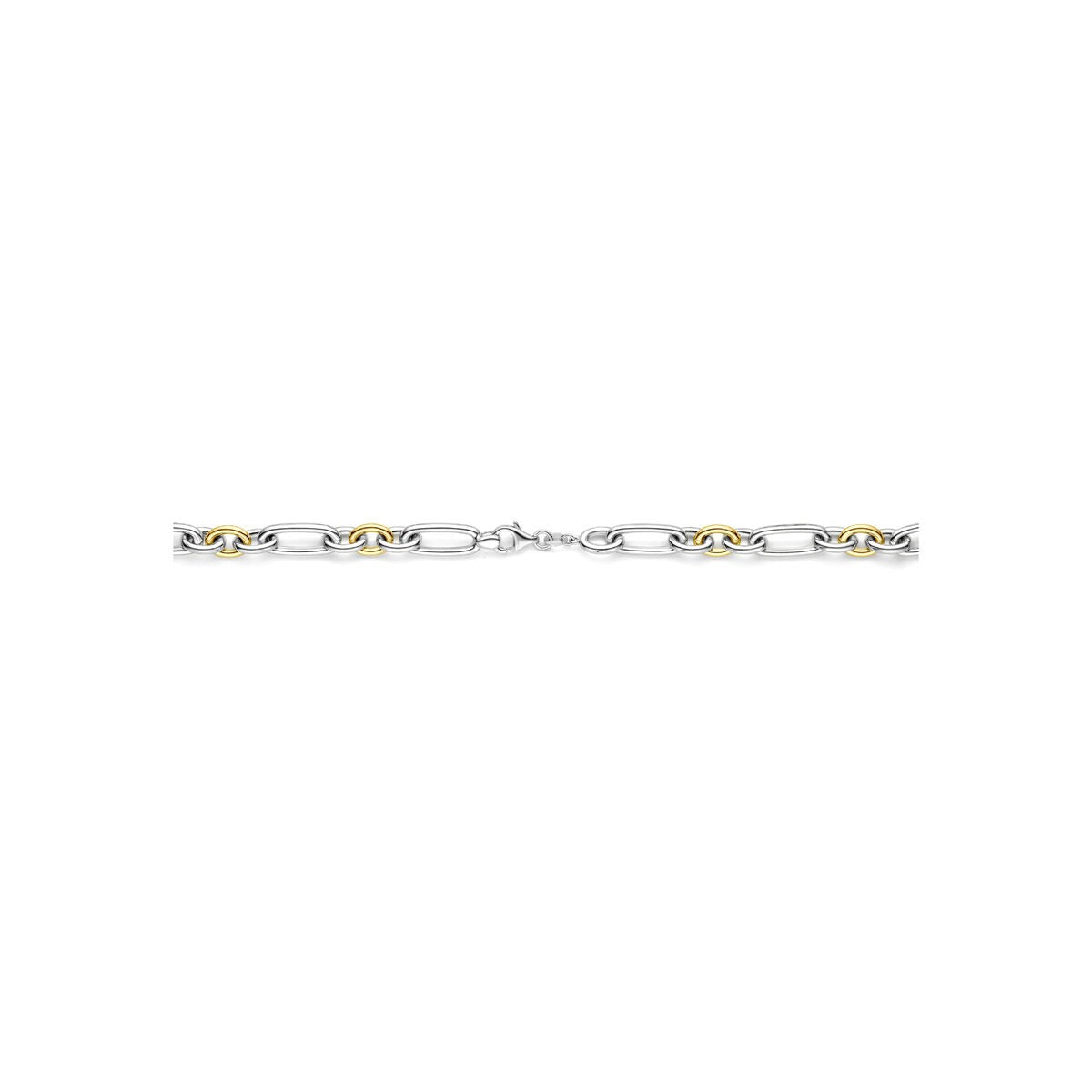 Collana ad ancora in oro giallo 14k e argento