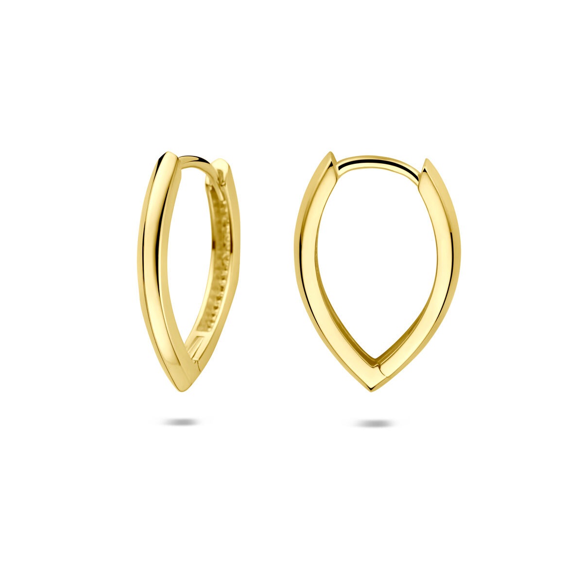 Orecchini ad anello in oro – Orecchini a cerchio in oro giallo 14k con chiusura a cerniera 18,5 mm