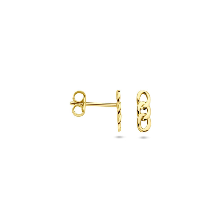 14k Geelgouden staafvormige oorknoppen – 8,5 x 2,5 mm