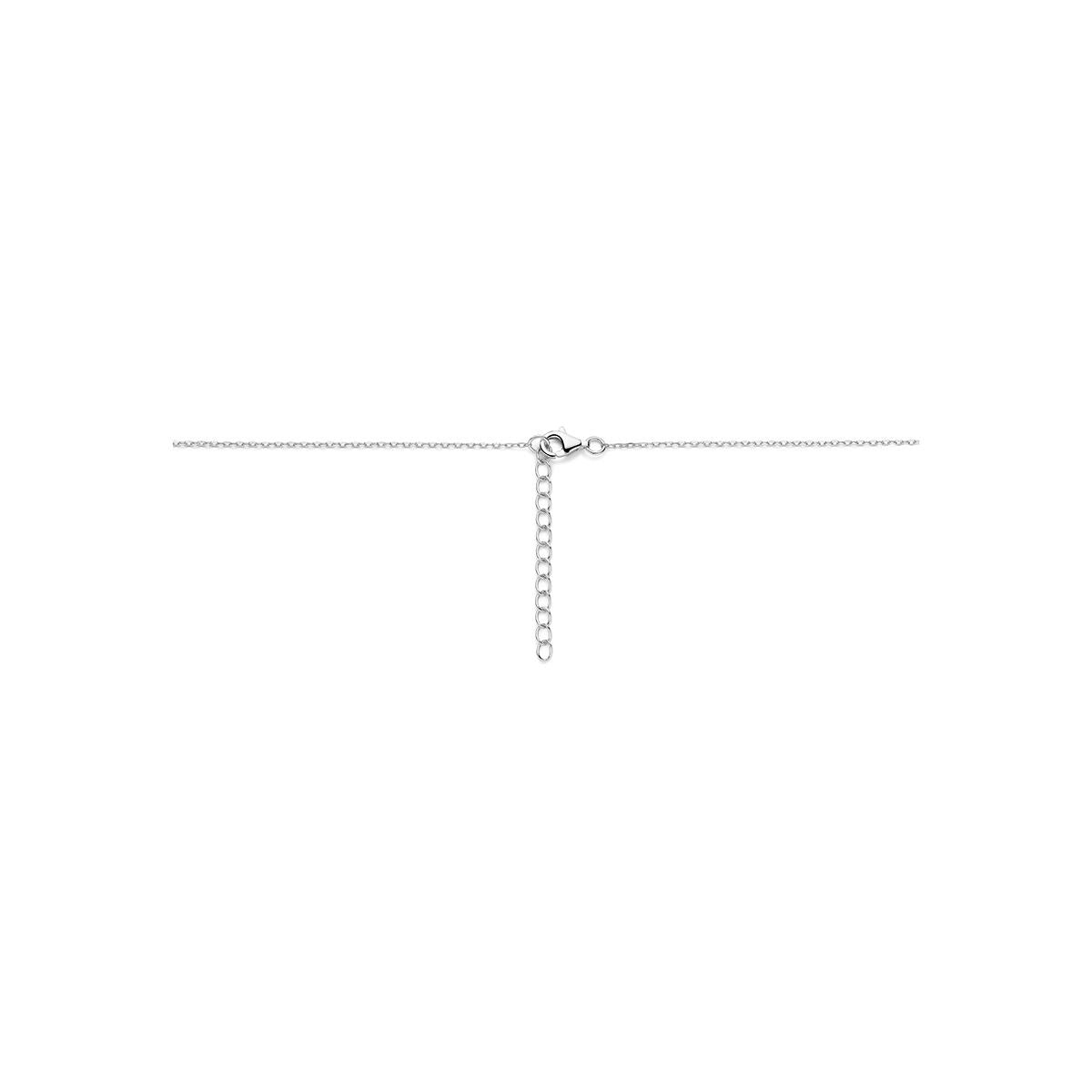 Collana da donna in argento rodiato con zirconia