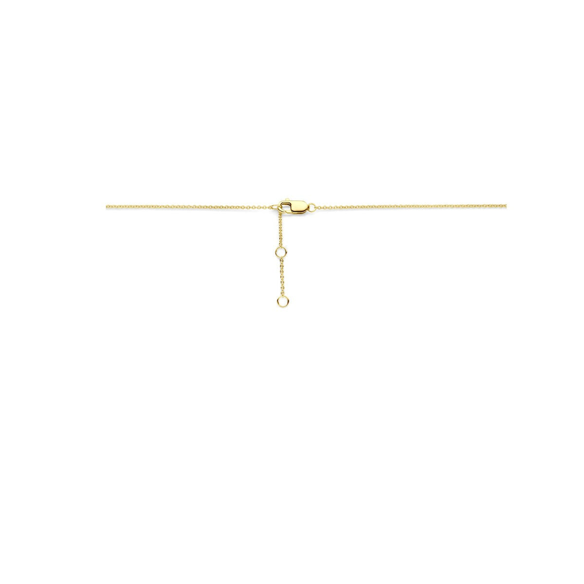 Collana in oro giallo 14k con cuoricino e diamante