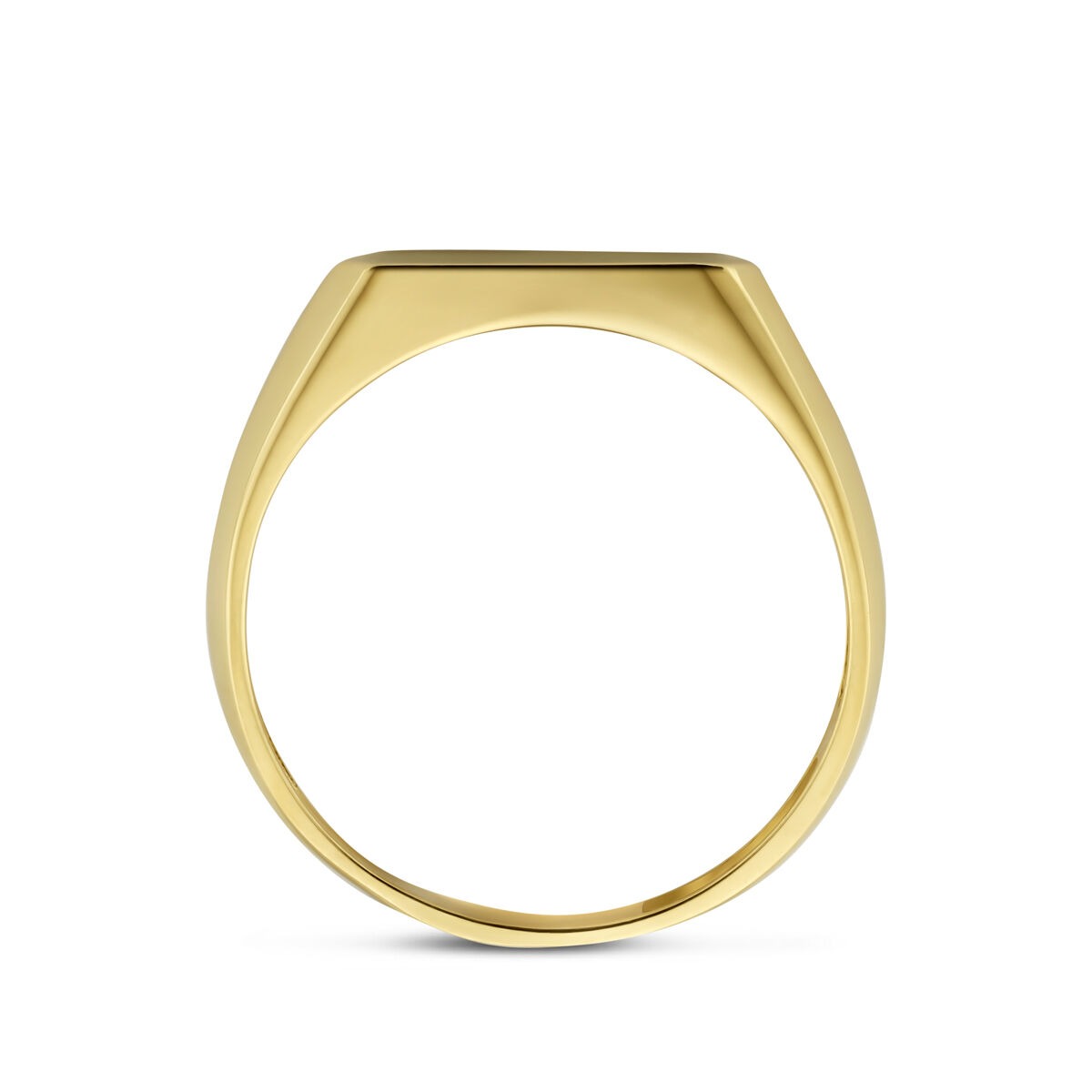 Anello da donna in oro giallo 14k con fascia larga 7 mm