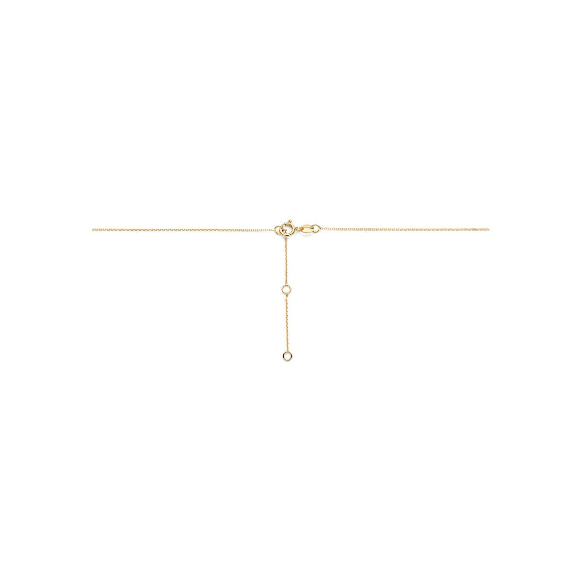 9k geelgouden collier met zirkonia